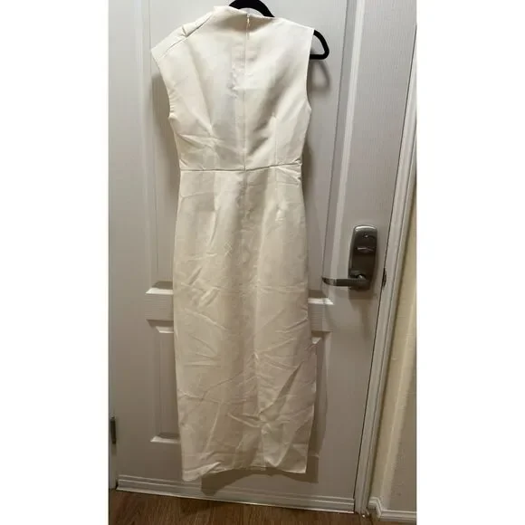 Elliatt Azelie Asymmetrical Gown in White Cocktail wedding Bridal size L NWT - Picture 4 of 6